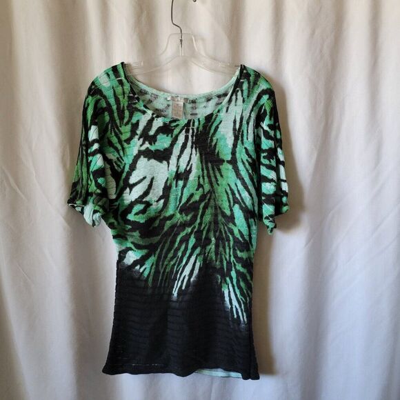 Alberto Makali Loose Knit Tunic Sweater Raglan Sleeve Medium dressy soft EUC - Picture 2 of 10